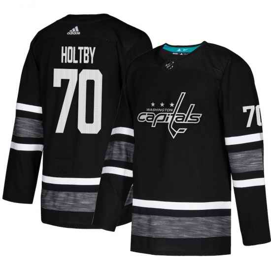 Capitals #70 Braden Holtby Black Authentic 2019 All Star Stitched Hockey Jersey